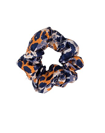 Gumka jedwabna, scrunchie, frotka cętki w chaosie MIDI, Capillum