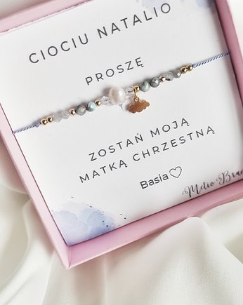 Box pudełko prezentowe z dedykacją bransoletka  - mama chrzestna, Metio Brand