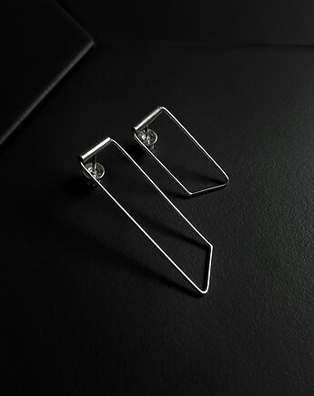 Kolczyki srebrne  Ruchome Asymetryczne Skosy, ZIĘBA