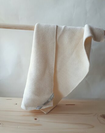 Ręcznik kuchenny tkany  kremowy, naniby