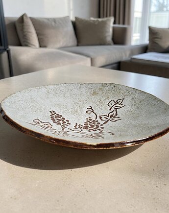 Ceramiczna patera z winoroślą, ArtByLeika