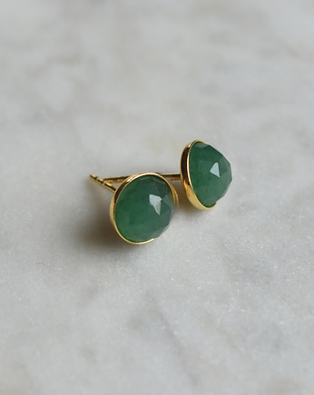 KOLCZYKI Z AWENTURYNEM 8MM, Zyra Jewelry