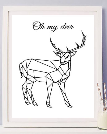 plakat Oh my deer z jeleniem, MUKI design