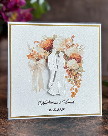 Kartka dla Pary Młodej BOHO - personalizacja, koperta, WA32d, Anna Art and Crafts
