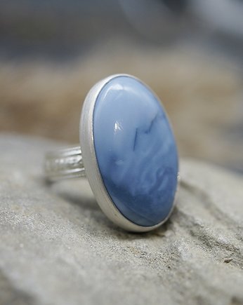 Niebieski opal pierścionek "Manir", Branicka Art