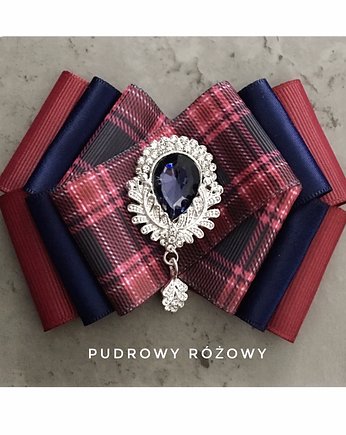 Świąteczna Brosza z kryształkiem NEW Mikołajki, Pudrowy Różowy