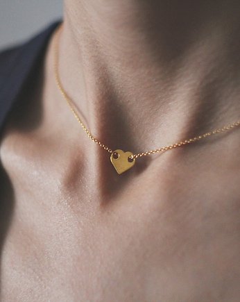 24k Gold Plated Sterling Silver Heart Necklace, Le Boho Bleu