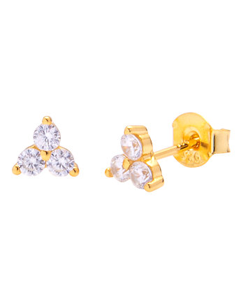 Złote kolczyki ozdobione cyrkoniami srebro 925 pozłacane, Coccola JEWELLERY