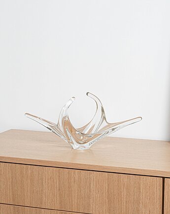 Patera szklana, Space Age, lata 60, produkcja: Włochy, Przetwory design