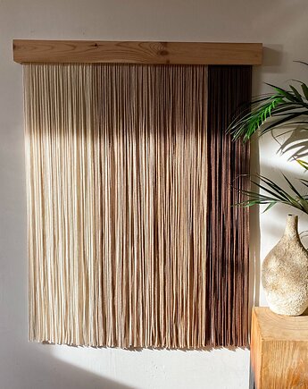 Minimalistyczna nowoczesna cieniowana makrama boho XXL, Zaplątana W Sznurki