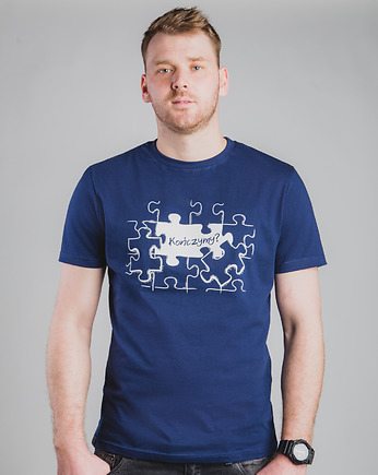 Bawełniany T-shirt z nadrukiem - Puzzle, ZlapDystans