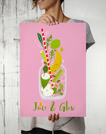 Juice & Glow - plakat kuchenny art giclee, minimalmill