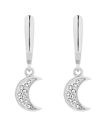 Srebrne kolczyki z księżycami SWAROVSKI, SOTHO