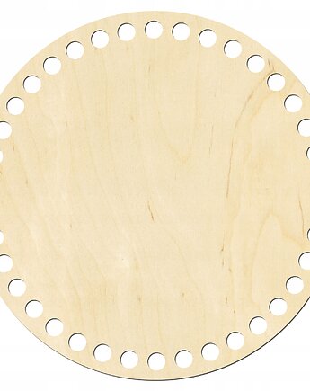 Baza do Koszyka Torebki 20cm 6mm Spód Dno ze Sklejki OKRĄG KOŁO Szydełkowe, smxdsgn