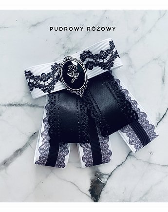 Minimalistyczna i nowoczesna Broszka  Czarna  New, Pudrowy Różowy
