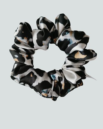 Satynowa gumka satynowa scrunchie owijka frotka nocna pantera MIDI, Capillum
