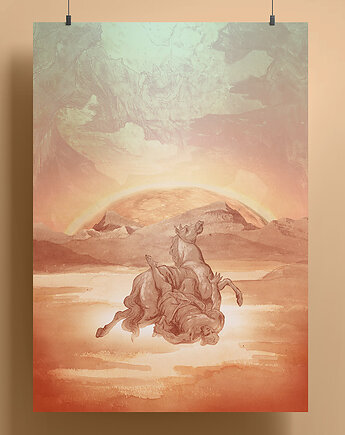 Plakat - kolaż - To The Mars and Back - A4, Natalia Polasik