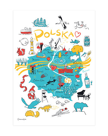 Plakat A4 Polska, Gliniana Kura