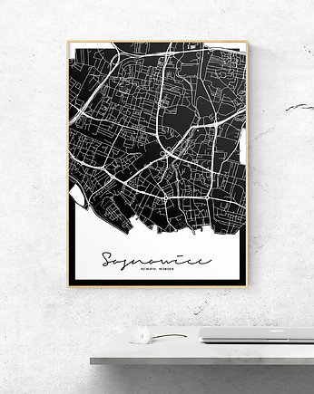 Plakat Sosnowiec mapa, Peszkowski Graphic