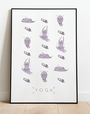 Plakat YOGA fiolet Pinelo, Pinelo