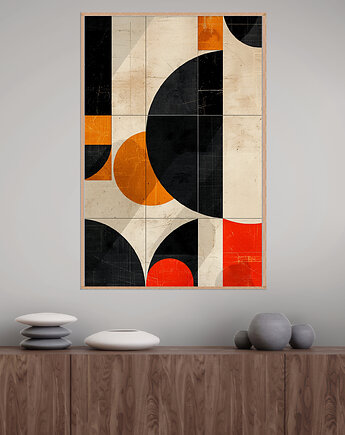 Geometria natury - Plakat, druk - Minimalizm, Boho, Loft #77, Black Sapphire Art