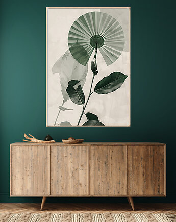 Magnolia - Plakat, druk - Chiński Orient, Harmonia Zen, Roślinny #6, Black Sapphire Art