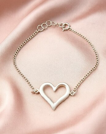 Serce - bransoletka srebrna, VENUS GALERIA