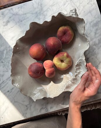 Ceramiczna Patera Handmade na Ciasta Owoce Przekąski Ostryga, Maison Fragile