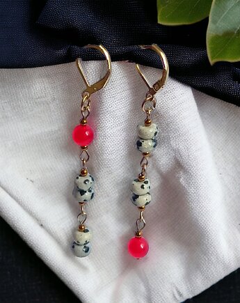 UNIKATOWE kolczyki : red currant collection : kolczyki IV, kaktusia