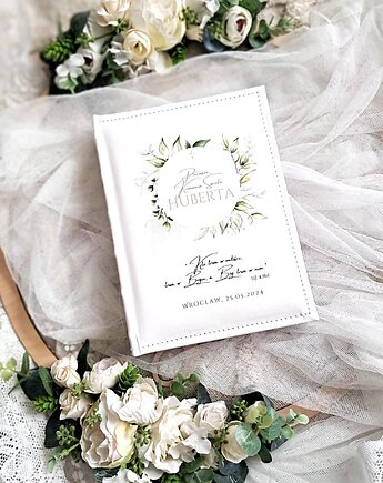 Komunijny album ELEGANCKA ZIELEŃ personalizowany, prezent na Komunie, LOO LOO DREAM