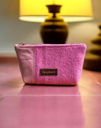 Różowa kosmetyczka MIDI, raspberi