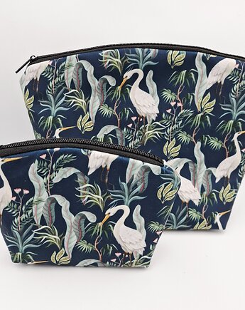 Zestaw kosmetyczek glwelur czapla, ML handmade