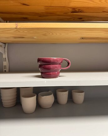 Kubek Burgundowy Modern 300 ml  SA, POTPOTSTUDIO