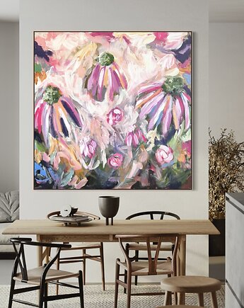 Obraz abstrakcyjny 100x100 cm, Dorota Ferens
