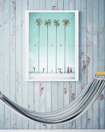 Miami - vintage plakat 50x70 cm, minimalmill