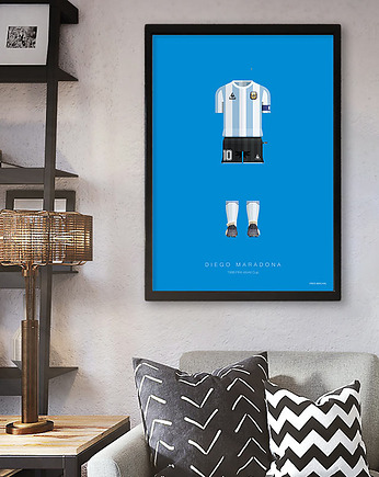 Maradona - plakat - piłka nożna, minimalmill