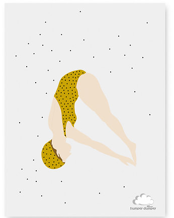 Plakat dziecięcy Yellow Swimmers, Humpty Dumpty Room Decoration