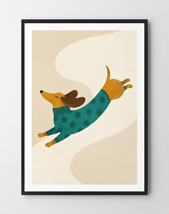 Plakat Jamnik pies, HOG STUDIO