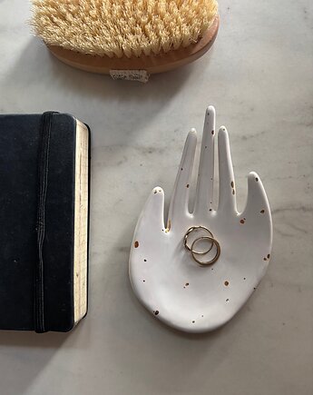 Ceramiczna Łapka Handmade Talerzyk na Biżuterię Złote Ciapki, Maison Fragile