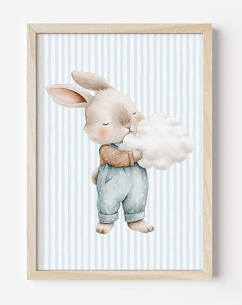 Plakat Na Ścianę Dla Chłopca Niebieskie króliczki nr. 8, Dekoracjan