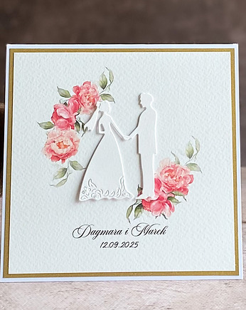 Kartka na ślub z pudełkiem i kopertą, WA26D, Anna Art and Crafts