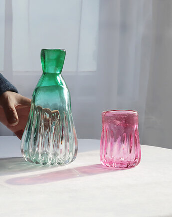 Zestaw  dwóch szklanek i karafki "Optyk", Pietkiewicz Design