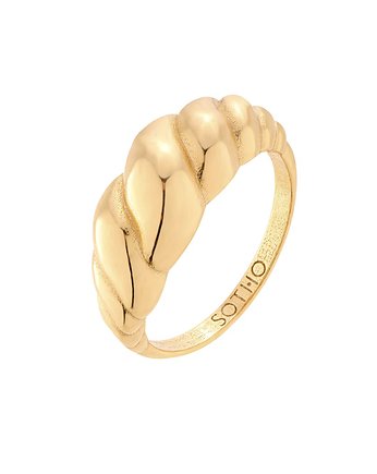 Złoty pierścionek retro, OSOBY - Prezent dla Kobiety