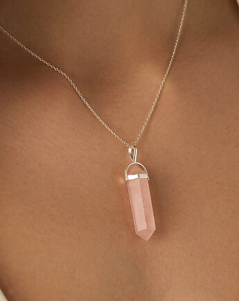 Naszyjnik z kwarcem różowym- srebro 925, Coccola JEWELLERY