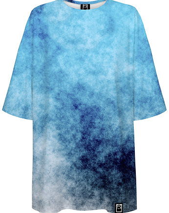 DR.CROW T-shirt Damski Oversize Blue Grunge, DrCrow