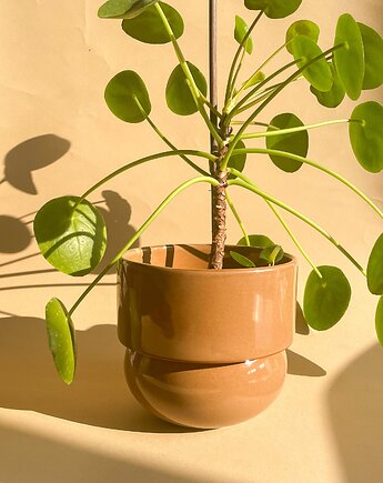 Osłonka Runo KARMELOWA (midi) Ø13cm, FORMY PROSTE