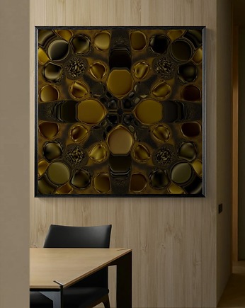 Liquid Symmetry #4, autorski graficzny obraz, AAS Art Studio