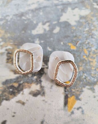 Graficzne kolczyki  DELIKATNOŚĆ, sploteka