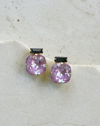 Kolczyki pozłacane PREMA: Midnight Lavender & Tanzanite Energy, White Jasmine