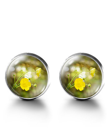Kolczyki sztyfty - Żółty kwiat, yenoo